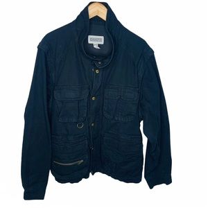 SOLD Dakota Men's Black Zip Up Button Down Field Utility Jacket Coat Sz XL
